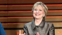 Tina Brown, Hillary Clinton and journalist Nicholas Kristof speak on stage at the 8th Annual Women In The World Summit ...