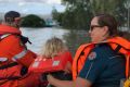 Paramedics used a boat to reach a girl at Rockhampton who had spilt boiling water on herself on Thursday.