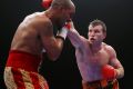 Hometown hero: Jeff Horn throws a right against Randall Bailey in Brisbane, where he was hoping to take his dream fight ...