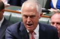 Prime Minister Malcolm Turnbull in question time on Thursday. 