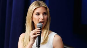 Ivanka Trump speaks during a town hall with business leaders in Washington on Tuesday.