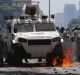 Protesters threw petrol bombs during a protest in Caracas on Saturday.