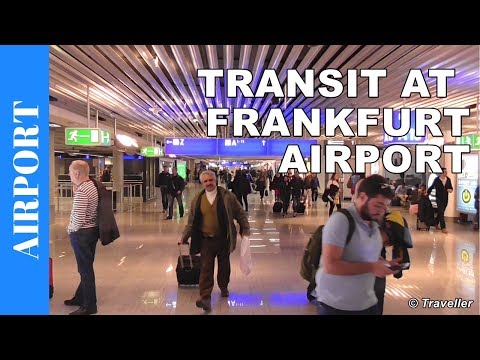 Transit walk at Frankfurt Airport, FRA Terminal 1 - Connection flight transfer, arriving & departing