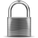 Silver padlock