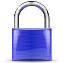 Dark blue padlock