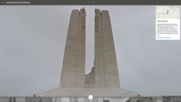 Google Streetviews of Vimy Ridge