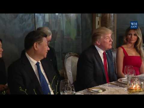 President Trump and the First Lady have Dinner with President of China