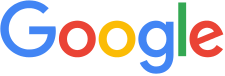 The letters of "Google" are each purely colored (from left to right) in blue, red, yellow, blue, green, and red.