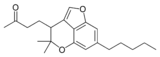 Chemical structure of cannabicoumaronone.