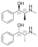 Ephedrine enantiomers.svg