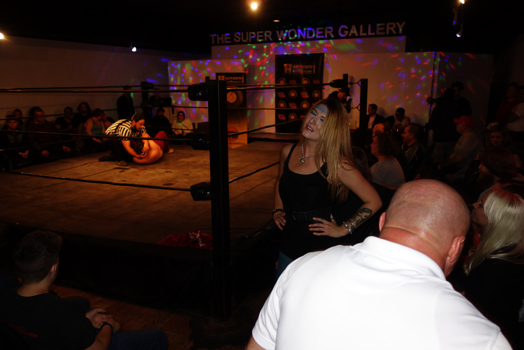 Raymi reocking the wrestling ring at Hogtown Wrestling in Toronto