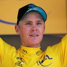 On the cusp: Chris Froome has a strong hold on the yellow jersey