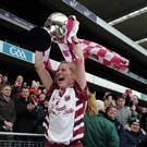 Work pays off: Slaughtneil captain Aoife Cassidy celebrates All-Ireland camogie success after the victory over Sarsfields at Croke Park on Sunday