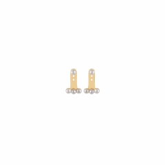 Pearl Ear Jackets Gold Vermeil