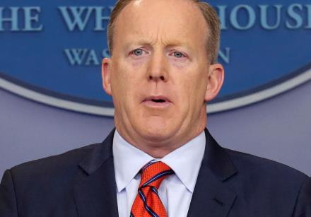 White House Press Secretary Sean Spicer speaks during a press briefing at the White House in Washing