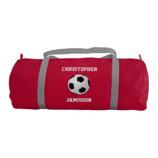 Duffel Bag, Soccer, Red, Personalized Duffle Bag