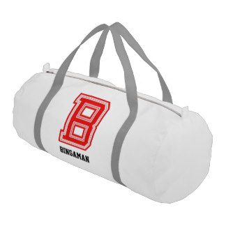 Red School Sport Letter B | Duffle Gym Bag