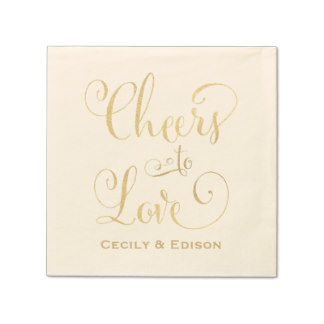 Wedding Napkins | Cheers to Love Design