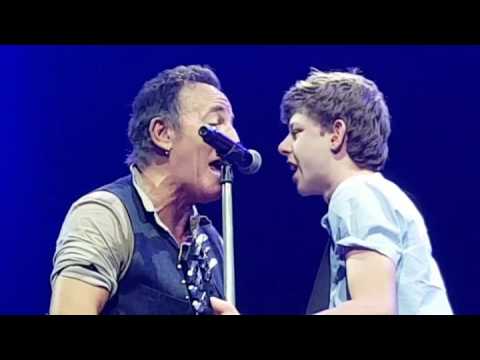 Bruce Springsteen performs Growin Up live with boy in Audience - Brisbane 2  Feb  16th 2017