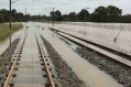 Some of the damage Queensland Rail workers had to contend with following the rain brought to south-east Queensland by ...