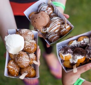 Lukumades' doughnuts come topped with crushed Oreos, gelato or melted chocolate.