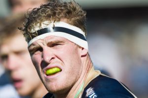 Brumbies player, Tom Cusack . Plus500 Brumbies v Australian Barbarians at Viking park in Canberra. Photo Jay Cronan