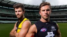 Richmond captain Trent Cotchin and Carlton captain Marc Murphy.