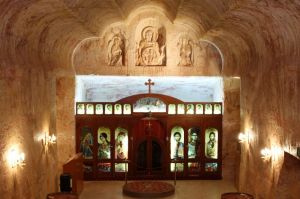 South Australian Tourism book Underground Serbian Church at Coober Pedy. Picture by journalist Sheriden Rhodes. In ...