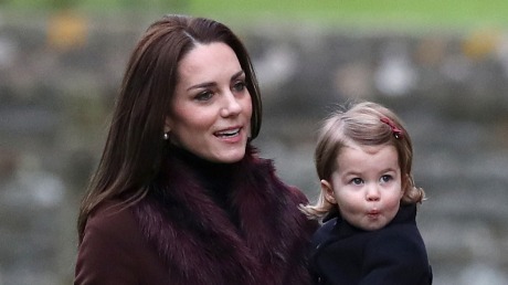 The Duchess of Cambridge and Princess Charlotte.