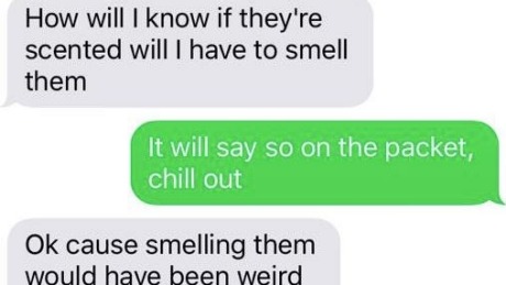 Teen shares hilarious texts on Facebook. 