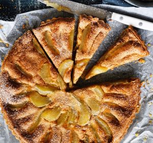 Danielle Alvarez's brown butter and cardamom pear tart.