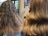 Photo: Rashell's hair before and after her dye job.