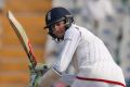 Young gun: England's Haseeb Hameed plays a shot against India in Mohali, India.