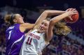 Stanford forward Alanna Smith rebounds against Kansas State. 