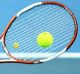 Tennis racquet and ball