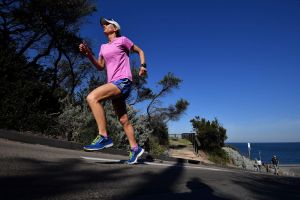 Dr Donna Urquhart NHMRC research Fellow and ultra-runner at Half Moon Bay.