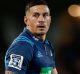 Taking a stance: Sonny Bill Williams in action for the Blues on Saturday.