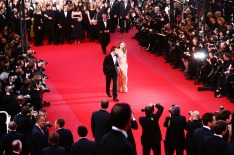 Brad Pitt and Angelina Jolie attend the <i>Inglourious Basterds</i> Premiere held at the Palais Des Festivals during the ...