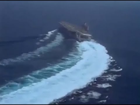 CVN-75 USS Harry S. Truman High Speed Turn