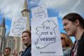 Pro-choice protesters take place in the 3rd Annual March for Choice in Dublin's City Centre. 