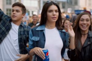 Kendall Jenner leads the resistance in the Pepsi ad. 