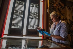 Cash Brown, the Curator of the Museum of Australian Democracy at Eureka and Braidwood Museum volunteer John Stahel. The ...