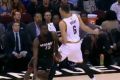 Moment of impact: Andrew Bogut collides with Okaro White.