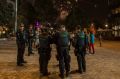 There were almost as many police as festival-goers at Federation Square at this year's Moomba festival.