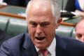 Prime Minister Malcolm Turnbull during question time at Parliament House in Canberra on Wednesday, March 22 2017. Photo: ...
