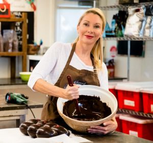 Rebecca Kerswell, from Coco Chocolate, makes sugar-free eggs.