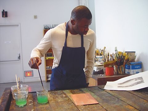 Chris Ofili at Crown Point Press, 2009