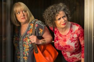 Denise Scott (left) and Judith Lucy.