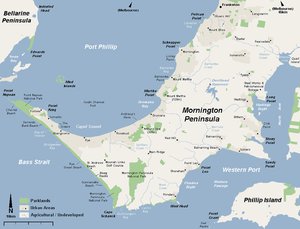 Map of Mornington Peninsula