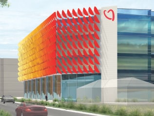artists impression of what the new Monash Heart hospital will look like.